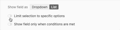 Limit selection option in Airtable forms